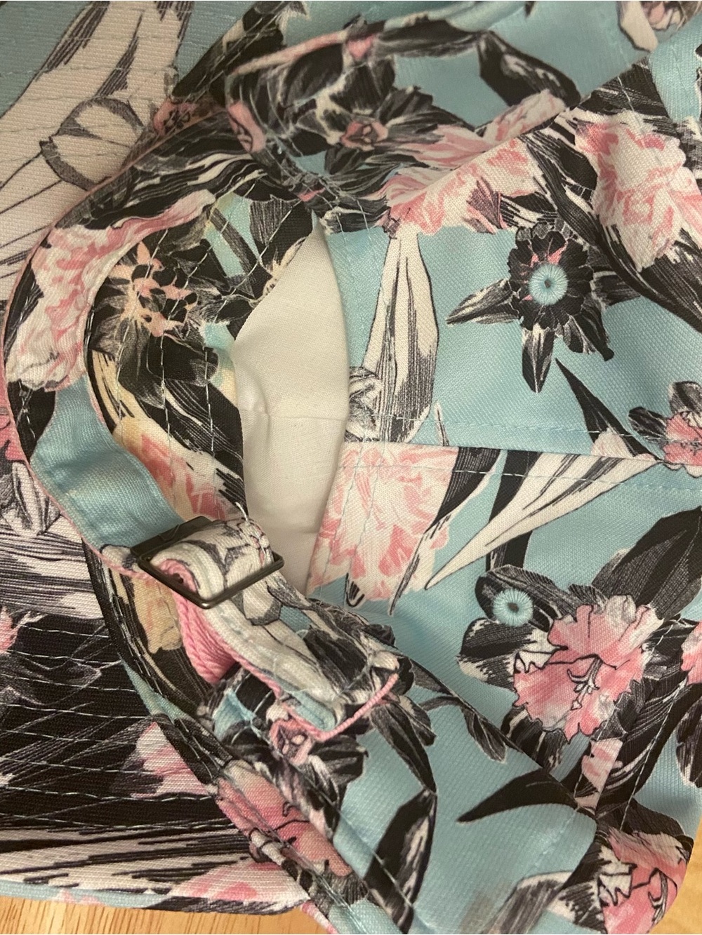 Nike Sportswear Heritage86 Floral Hat Light Blue/Pink Adjustable Hat - Picture 4 of 10